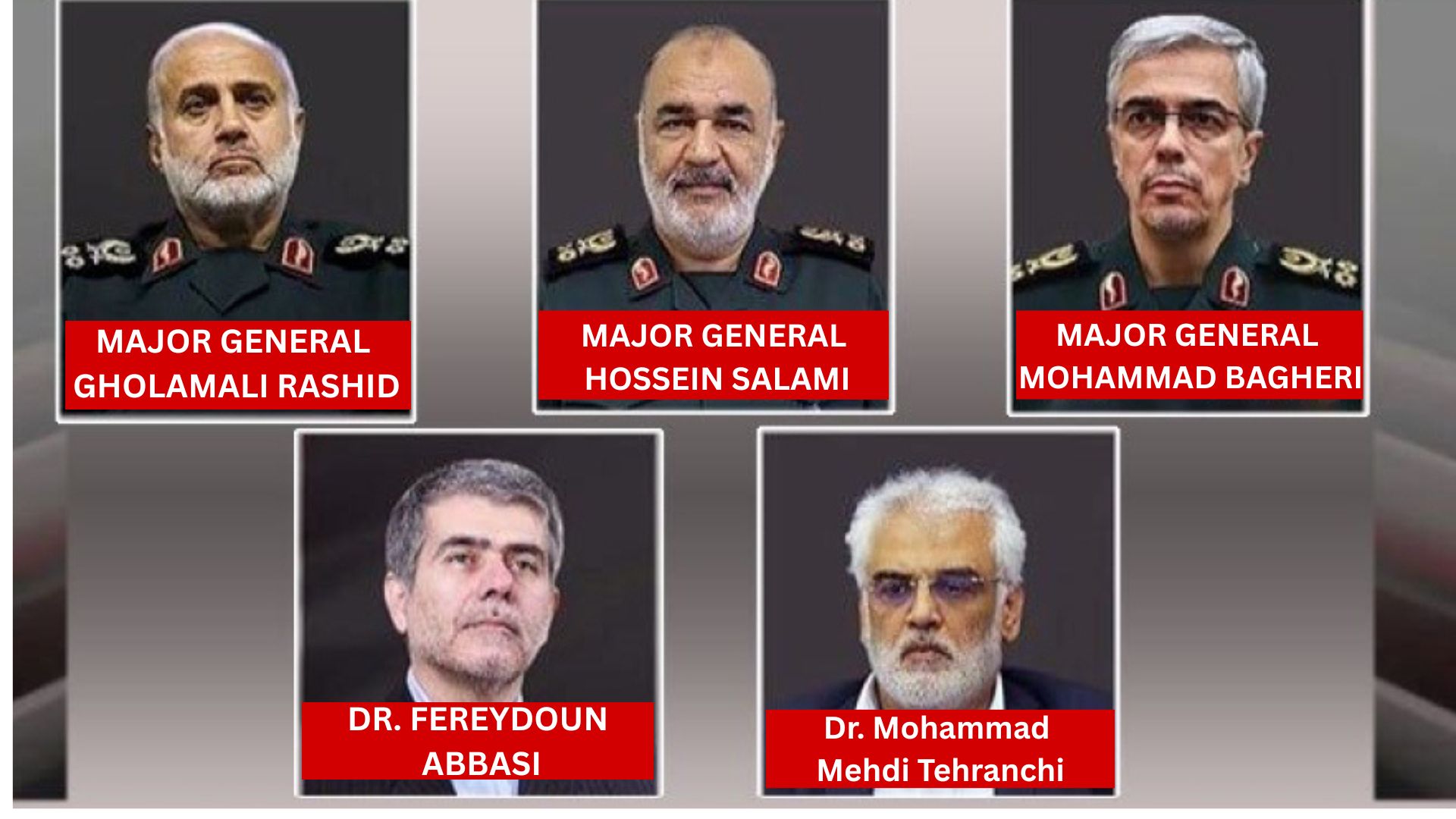 list of the important personalities that were killed in israeli strikes on june 13, 2025