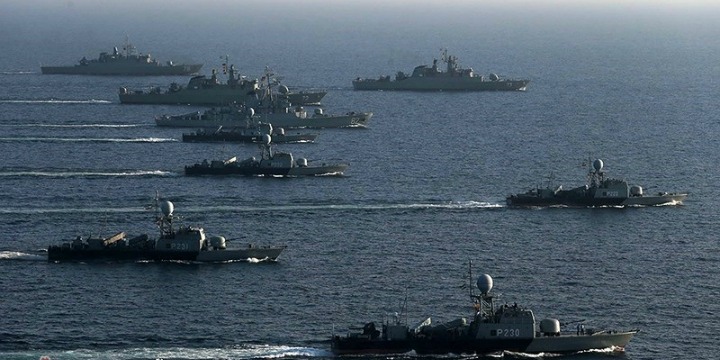 group of Iranian Navy ships.